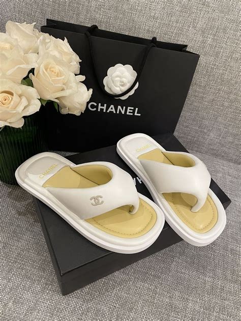 chanel slip ons fake|Chanel slides for sale.